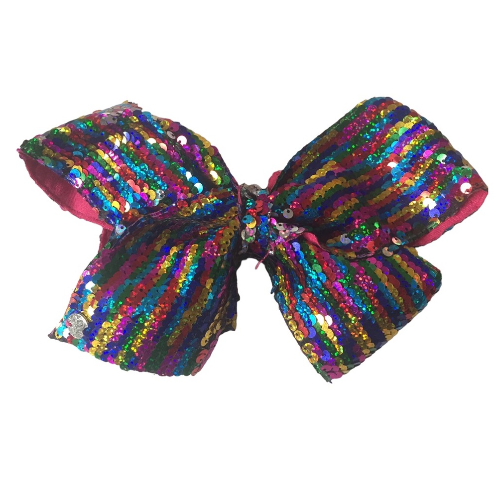 ❤️ Rainbow sequin big head bow hair clip